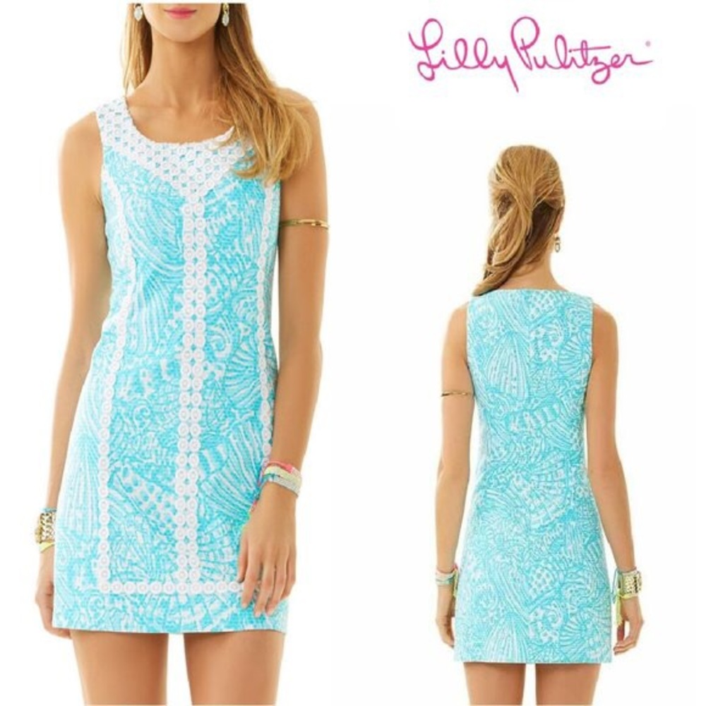 Lilly Pulitzer MacFarlane Blue Shift Dress size 4